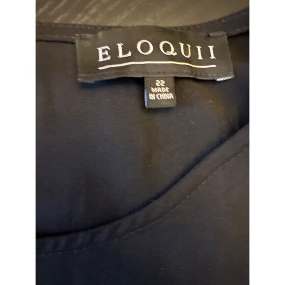 Eloquii Women's Black Ruffled Sleeve Blouse Size 22 - Picture 5 of 6
